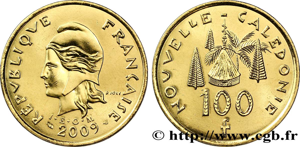 NUEVA CALEDONIA 100 Francs I.E.O.M. 2009 Paris SC 
