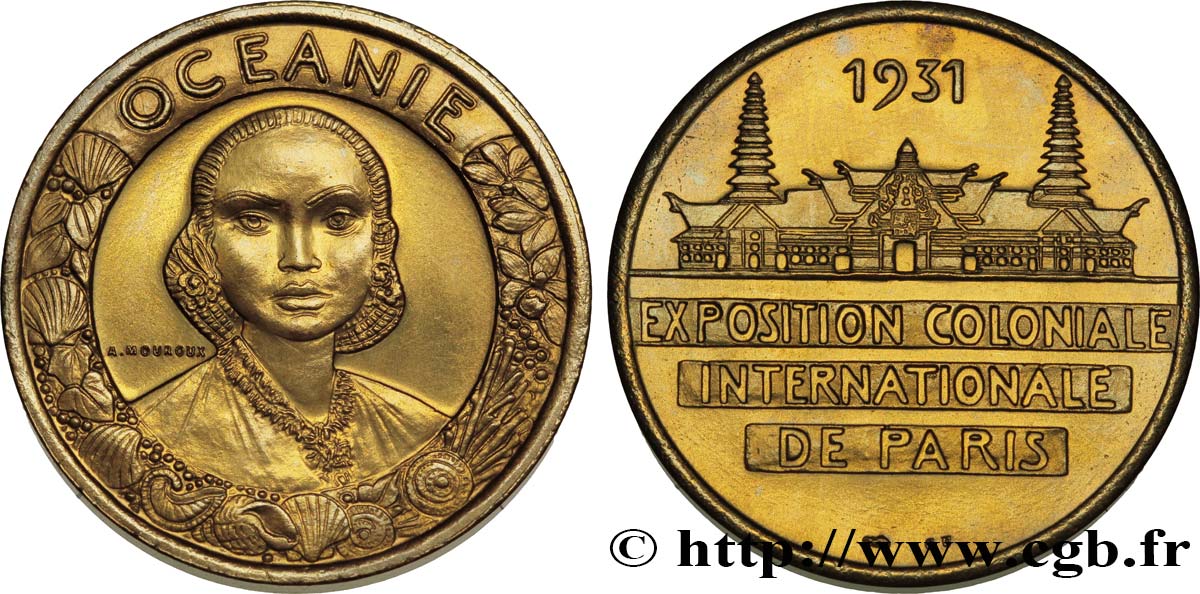 FRENCH COLONIES Médaille Exposition Coloniale Internationale - Océanie 1931 Paris MS 