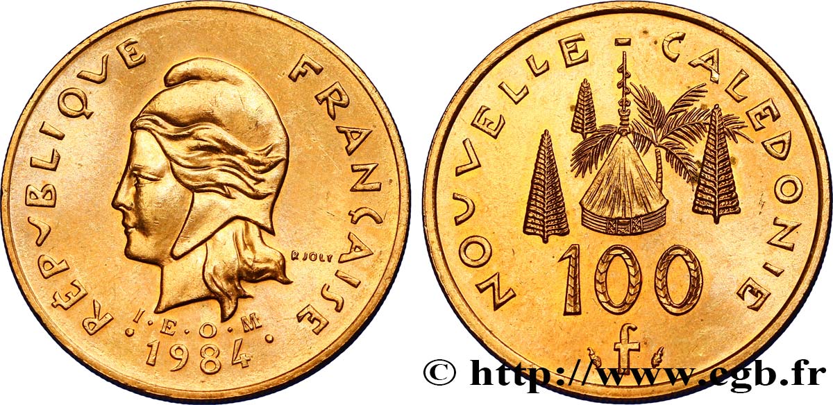 NUEVA CALEDONIA 100 Francs IEOM 1984 Paris SC 