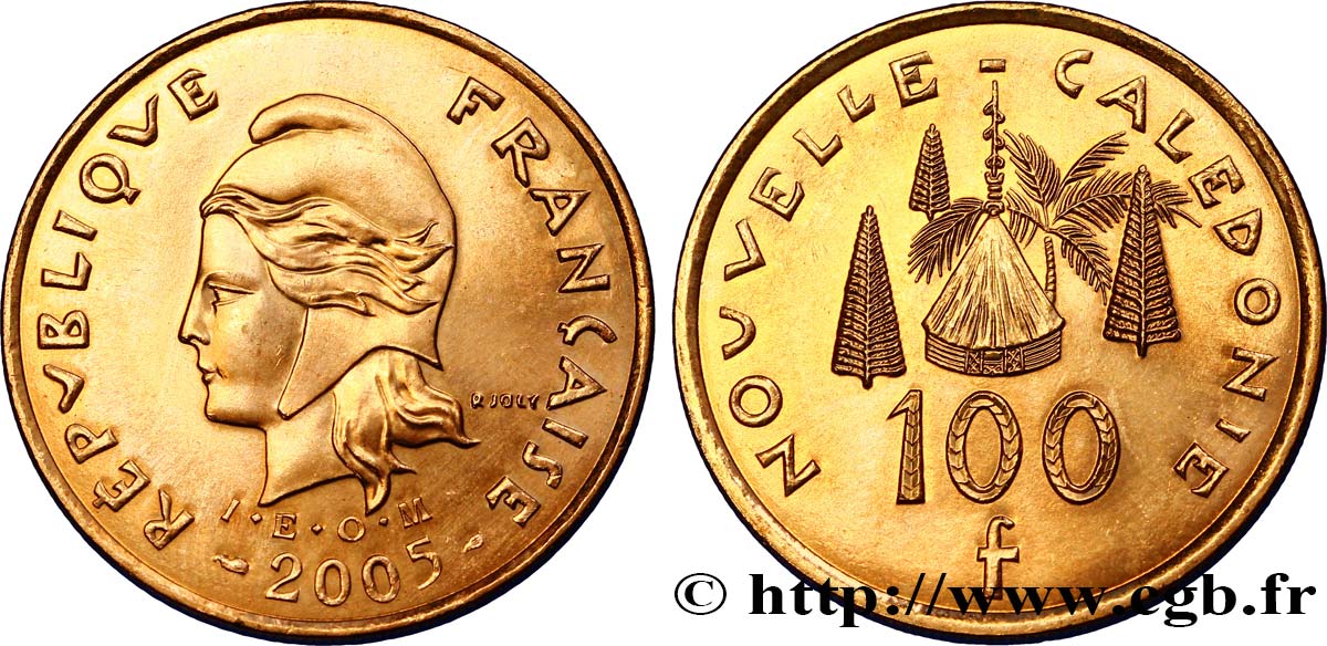 NUOVA CALEDONIA 100 Francs I.E.O.M. 2005 Paris MS 