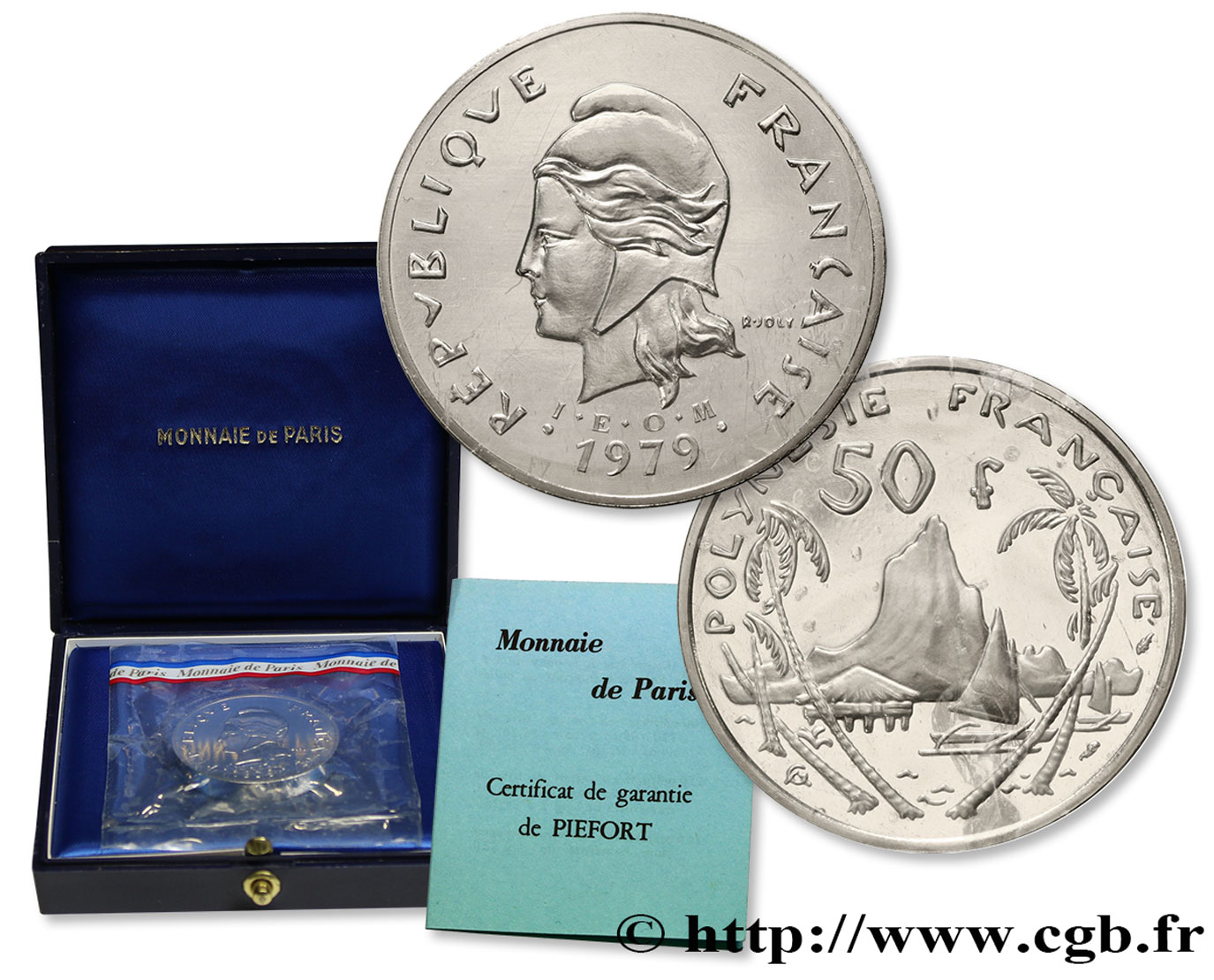 FRENCH POLYNESIA Piéfort 50 Francs Pacifique 1979 Paris MS 