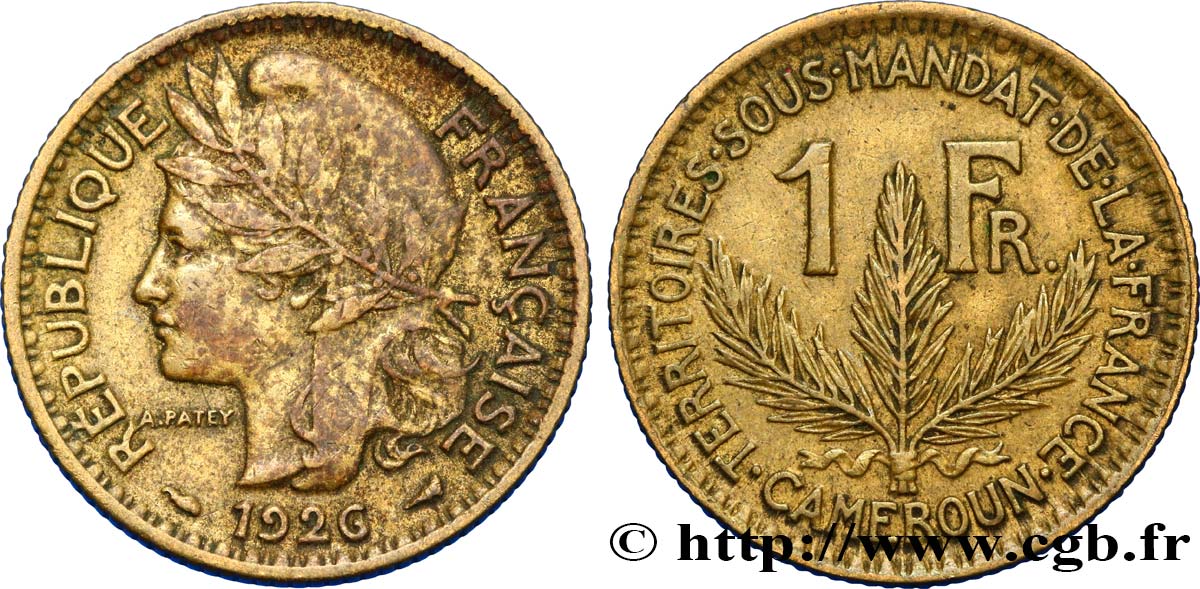 CAMEROON - TERRITORIES UNDER FRENCH MANDATE 1 Franc 1926 Paris VF 