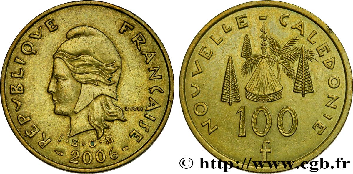 NUEVA CALEDONIA 100 Francs I.E.O.M. 2006 Paris EBC 