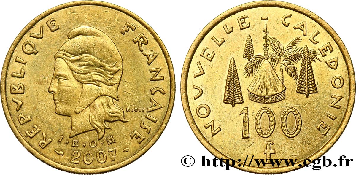 NUEVA CALEDONIA 100 Francs I.E.O.M. 2007 Paris EBC 