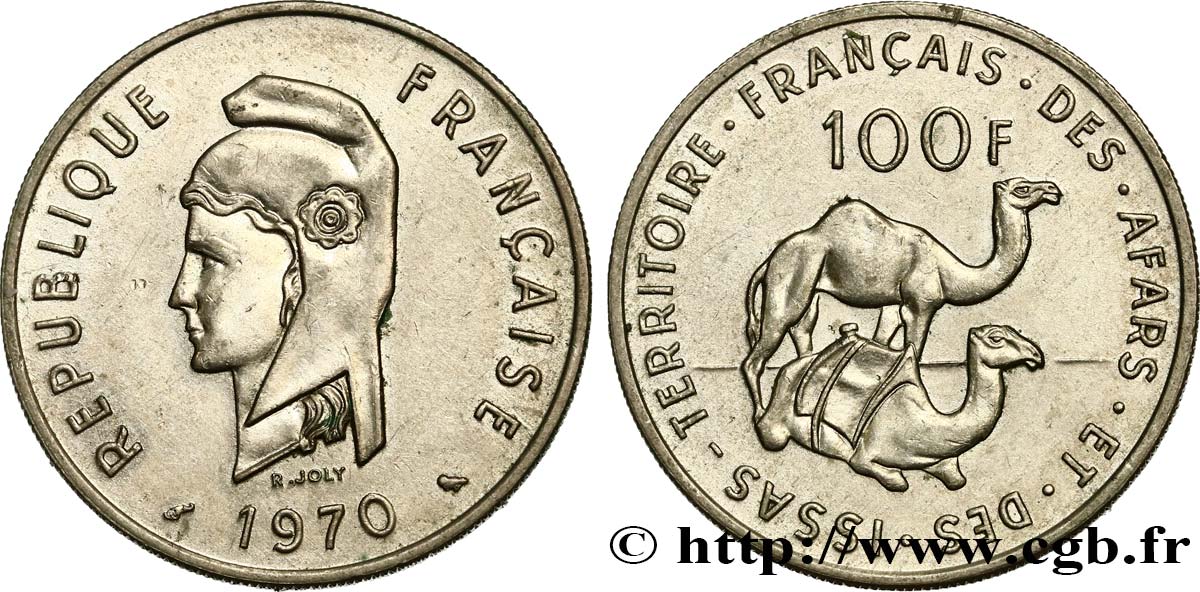 DJIBOUTI - French Territory of the Afars and the Issas  100 Francs 1970 PARIS AU 