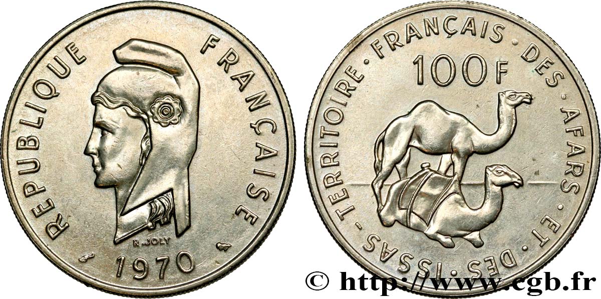 DJIBOUTI - French Territory of the Afars and the Issas  100 Francs 1970 Paris AU 
