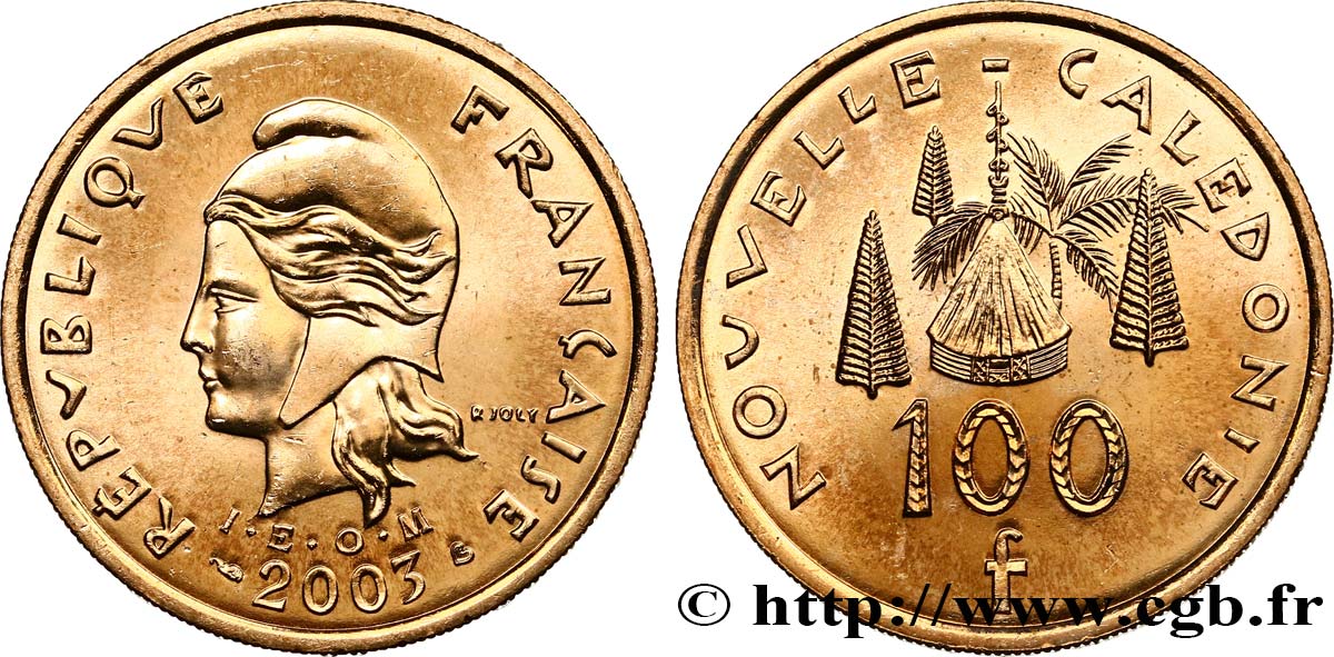 NUOVA CALEDONIA 100 Francs I.E.O.M. 2003 Paris MS 