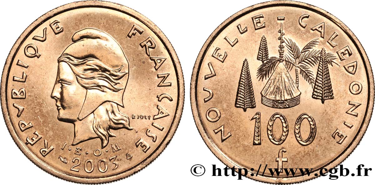 NEW CALEDONIA 100 Francs I.E.O.M. 2003 Paris MS 