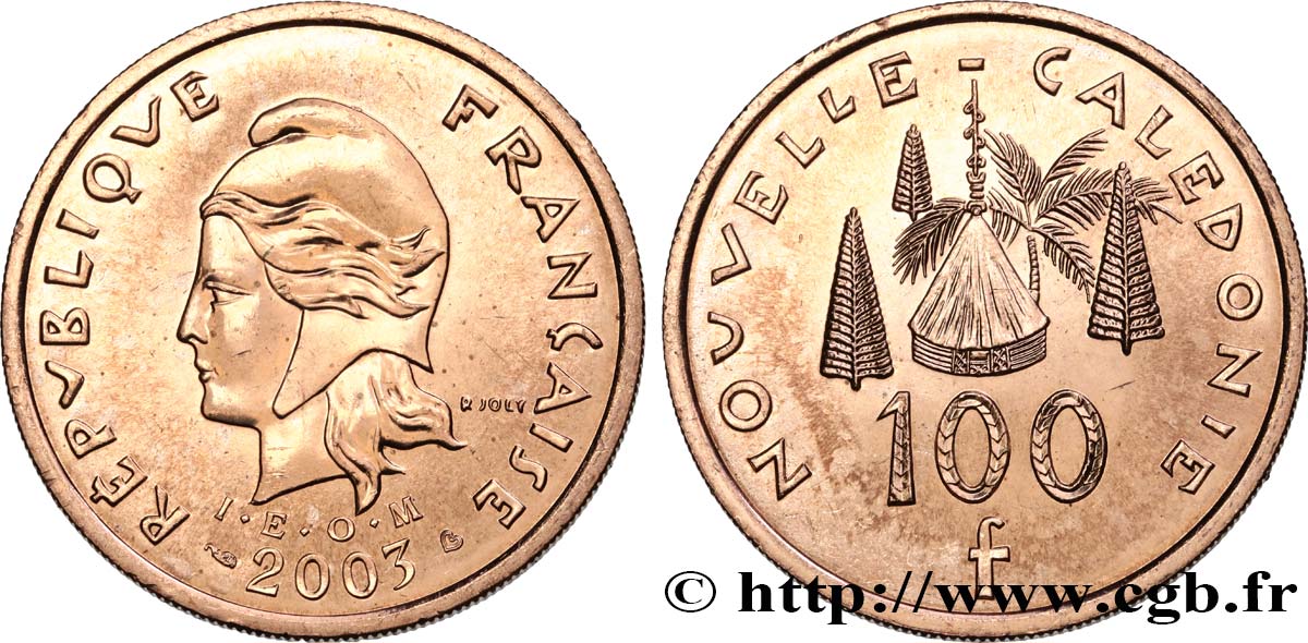NUOVA CALEDONIA 100 Francs I.E.O.M. 2003 Paris MS 