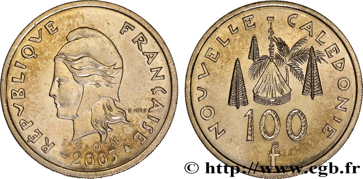 NEW CALEDONIA 100 Francs I.E.O.M. 2003 Paris MS 