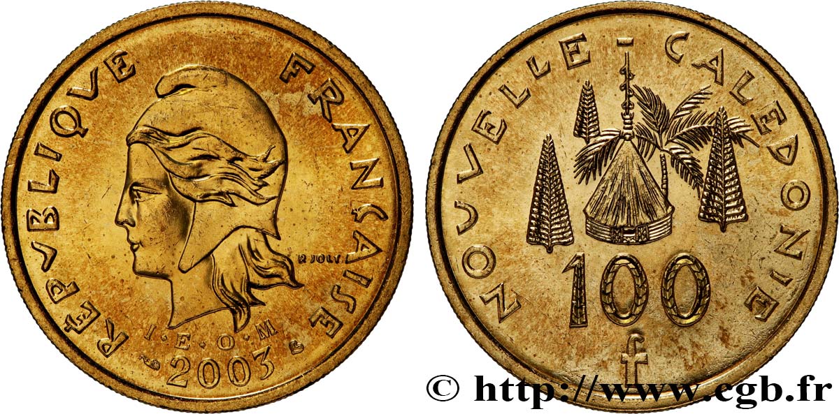NEUKALEDONIEN 100 Francs I.E.O.M. 2003 Paris fST 