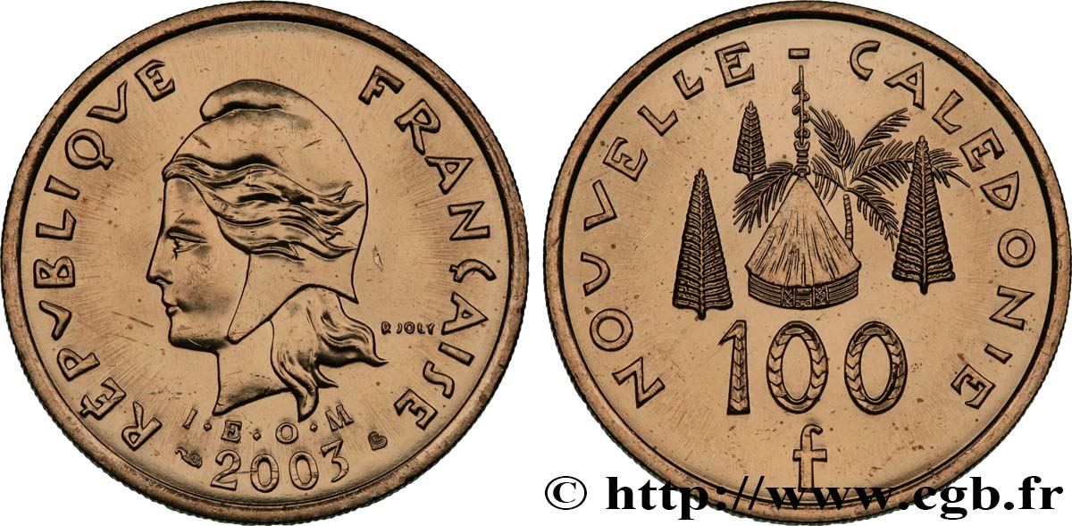 NOUVELLE CALÉDONIE 100 Francs I.E.O.M. 2003 Paris SPL 