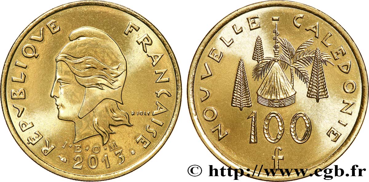 NUOVA CALEDONIA 100 Francs I.E.O.M. 2013 Paris MS 