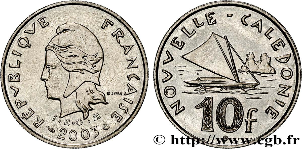 NEW CALEDONIA 10 Francs I.E.O.M. 2003 Paris MS 