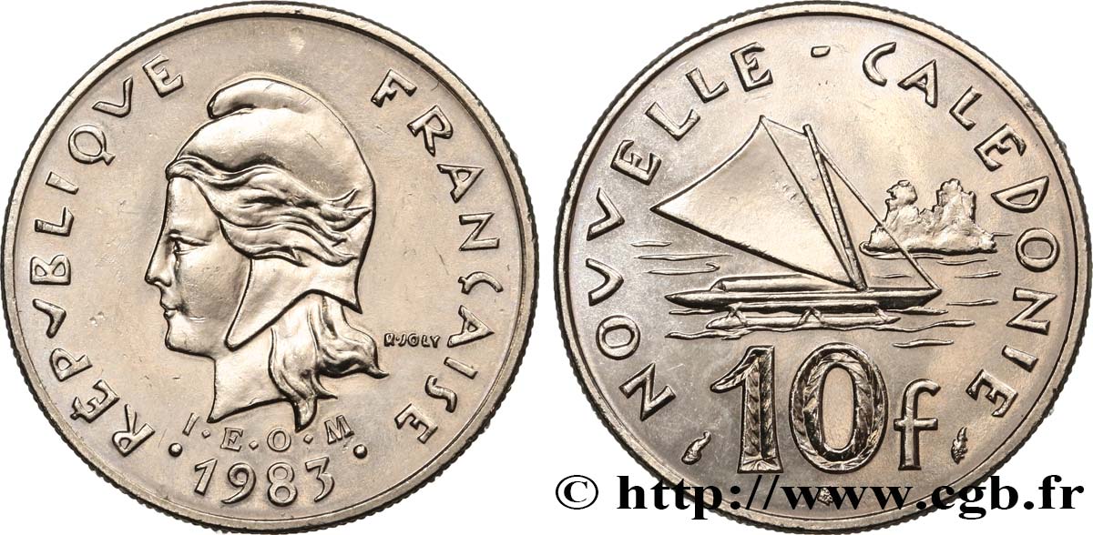 NUOVA CALEDONIA 10 Francs I.E.O.M.  1983 Paris MS 