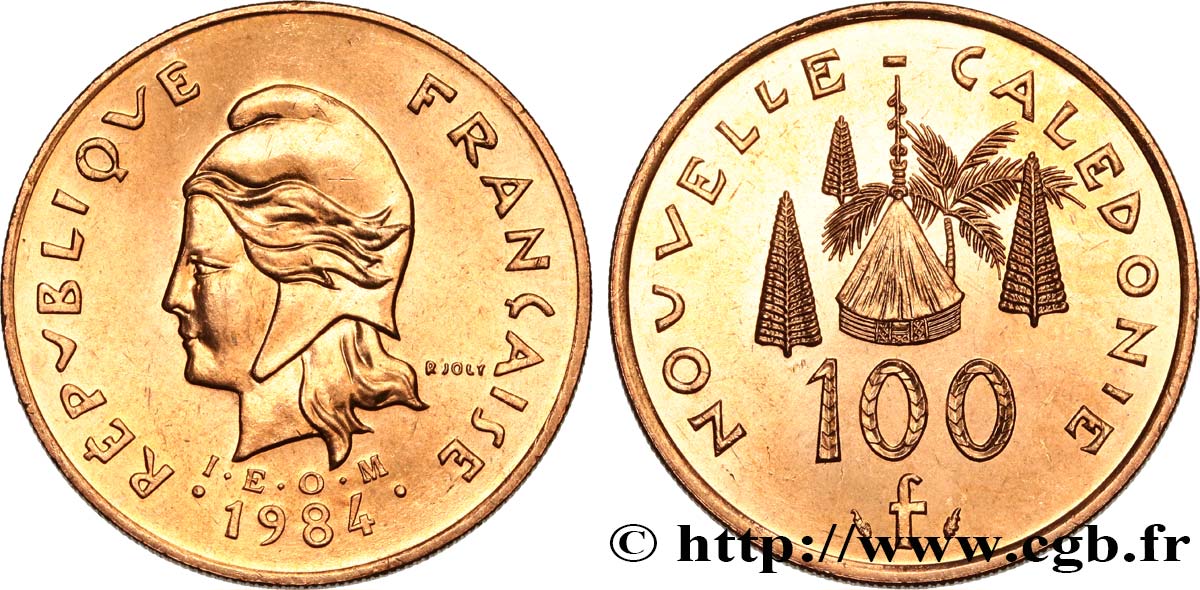 NEUKALEDONIEN 100 Francs I.E.O.M. 1984 Paris fST 