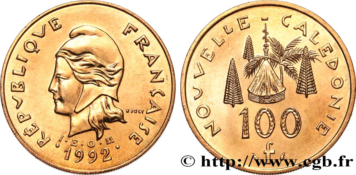 NUEVA CALEDONIA 100 Francs IEOM 1992 Paris SC 
