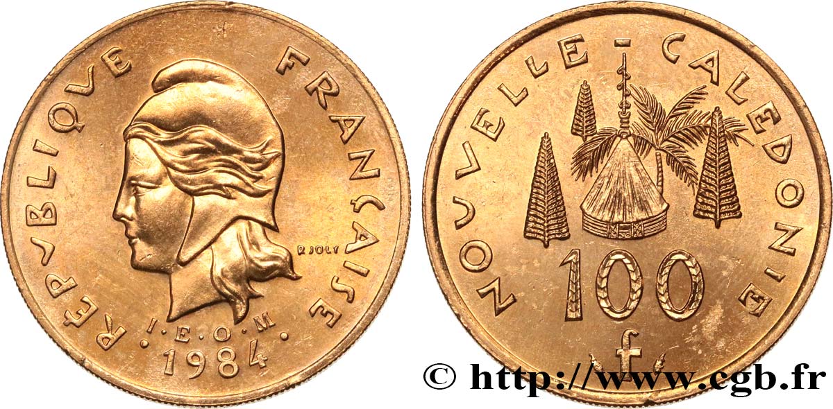NUOVA CALEDONIA 100 Francs IEOM 1984 Paris MS 