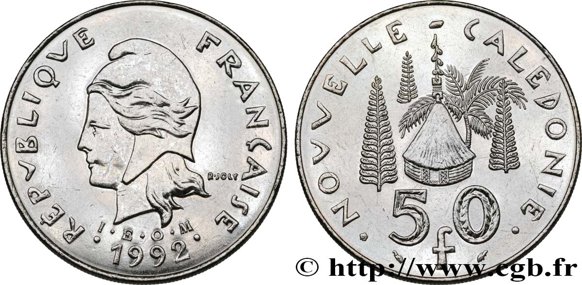 NUEVA CALEDONIA 50 Francs I.E.O.M. 1992 Paris SC 