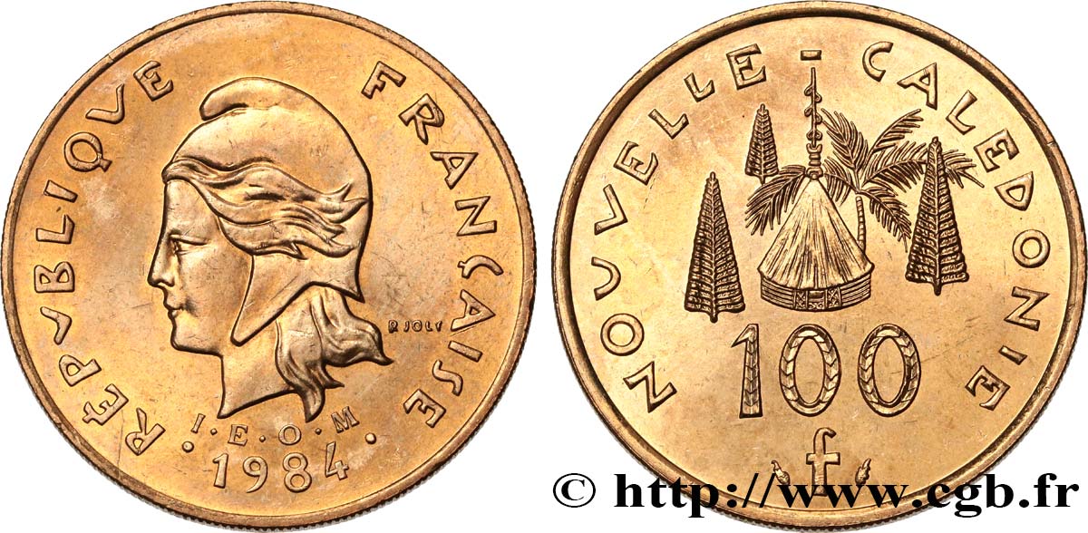 NEW CALEDONIA 100 Francs IEOM 1984 Paris MS 