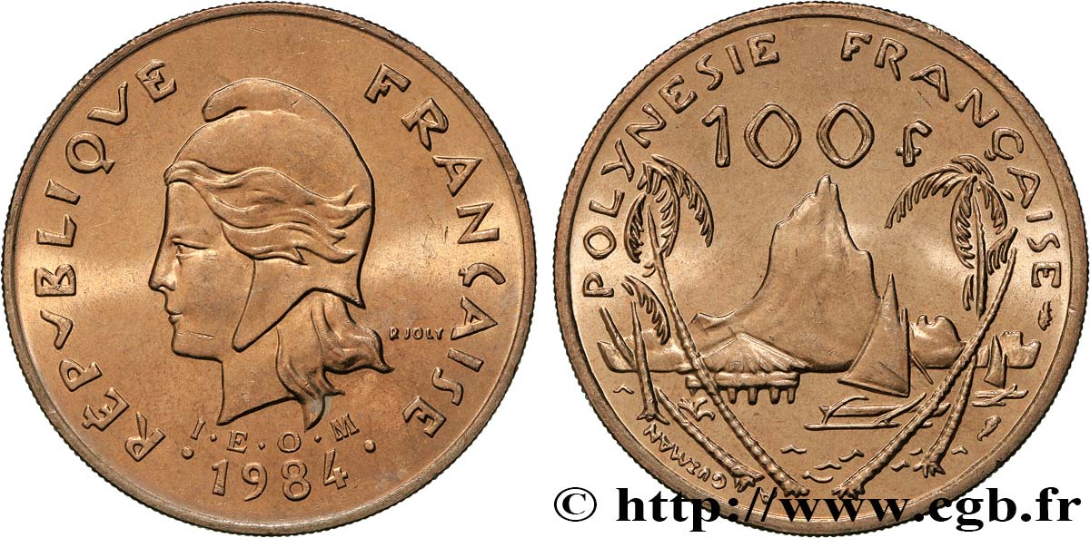 FRANZÖSISCHE-POLYNESIEN 100 Francs I.E.O.M. 1984 Paris fST 