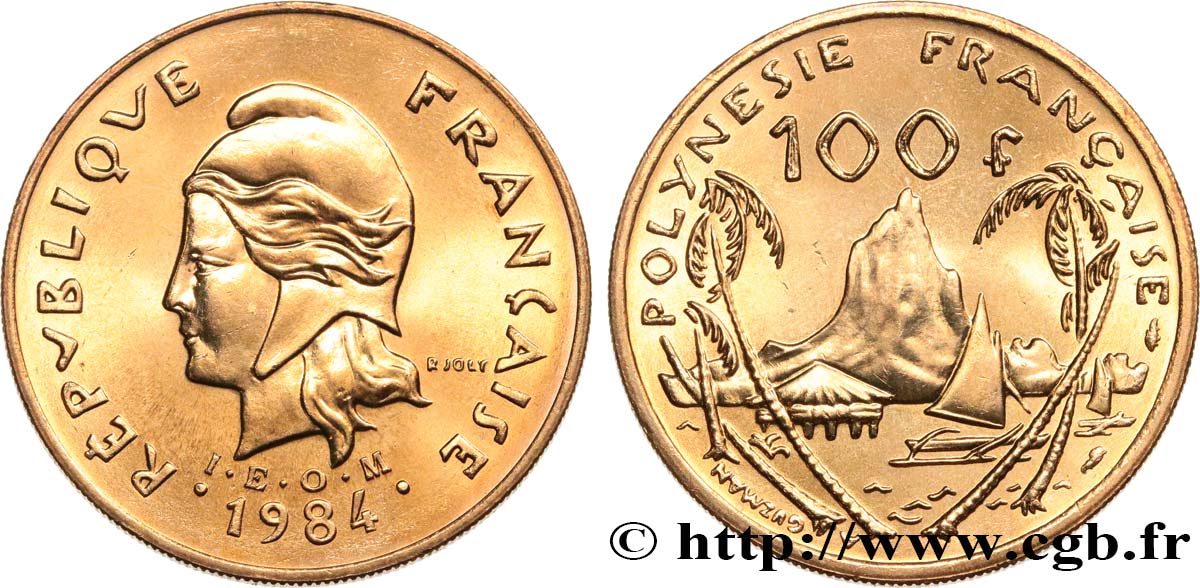 POLINESIA FRANCESE 100 Francs I.E.O.M. 1984 Paris MS 