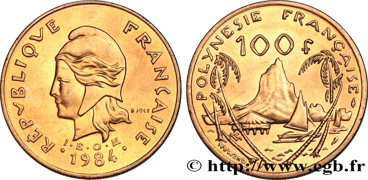 FRENCH POLYNESIA 100 Francs I.E.O.M. 1984 Paris MS 
