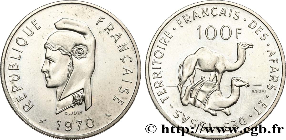 DJIBOUTI - French Territory of the Afars and the Issas  Essai de 100 Francs 1970 Paris MS 