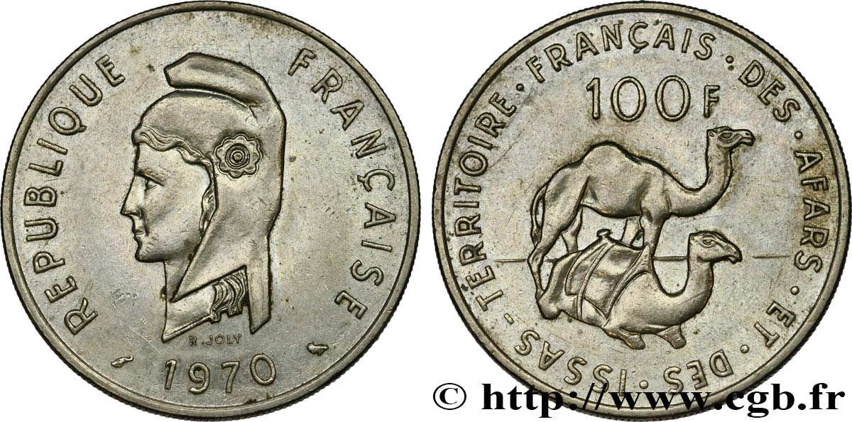 YIBUTI - Territorio Francés de los Afars e Issas 100 Francs 1970 Paris EBC 