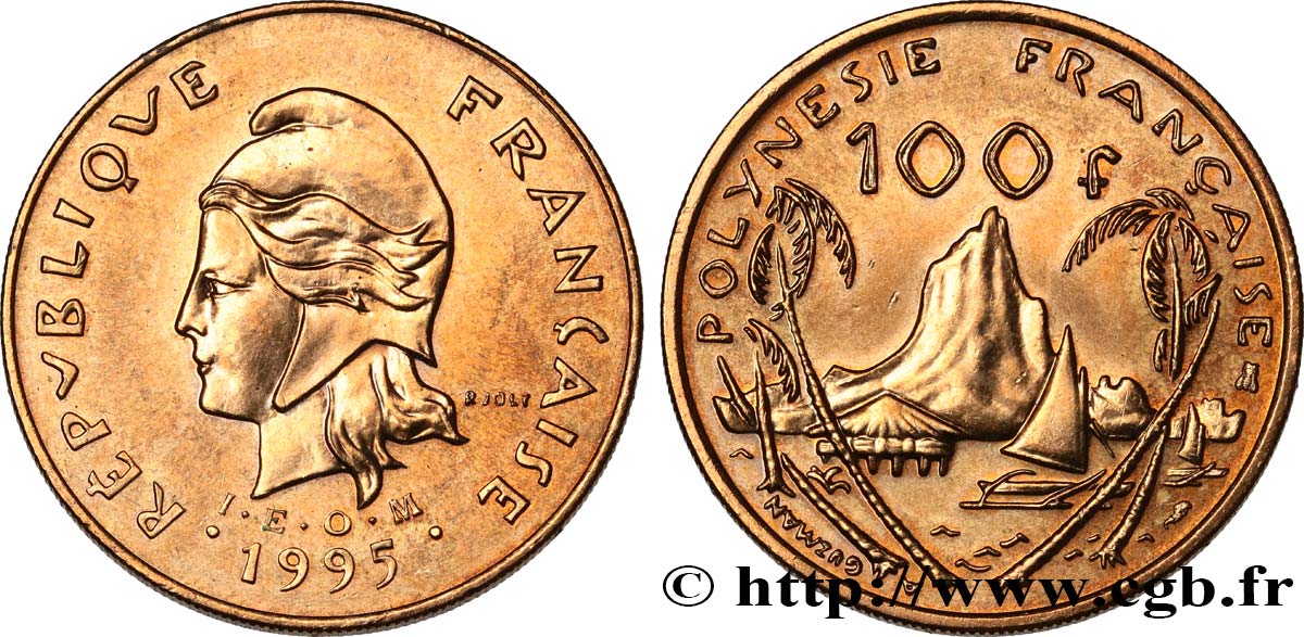 FRANZÖSISCHE-POLYNESIEN 100 Francs I.E.O.M. 1995 Paris fST 