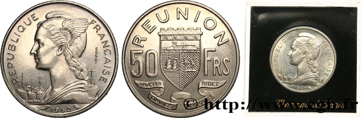 REUNION Essai 50 francs 1962 Paris MS 