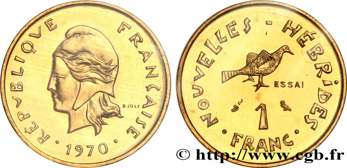 NUEVAS HÉBRIDAS (VANUATU desde 1980) Essai de 1 Franc 1970 Paris FDC 