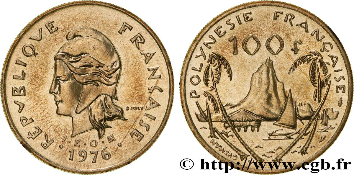 FRENCH POLYNESIA 100 Francs I.E.O.M. 1976 Paris MS 