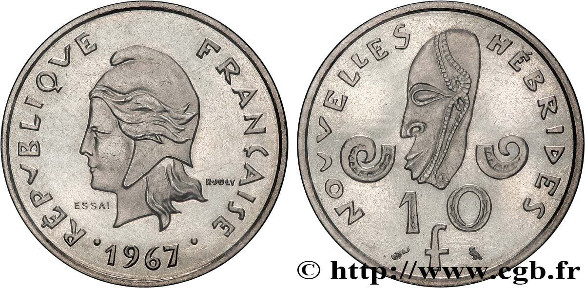 NUOVO EBRIDI (VANUATU dopo1980) Essai de 10 Francs 1967 Paris FDC 