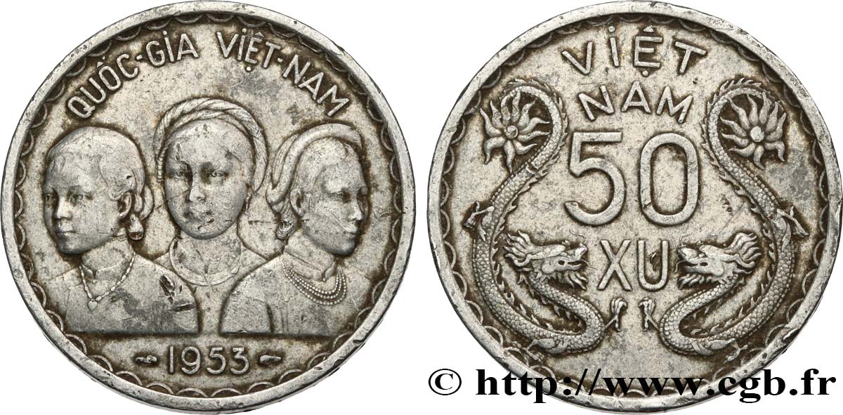 VIET-NAM (before 1954) 50 Xu 1953 Paris VF 