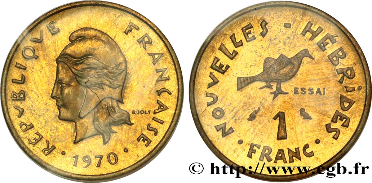 NUOVO EBRIDI (VANUATU dopo1980) Essai de 1 Franc 1970 Paris FDC 