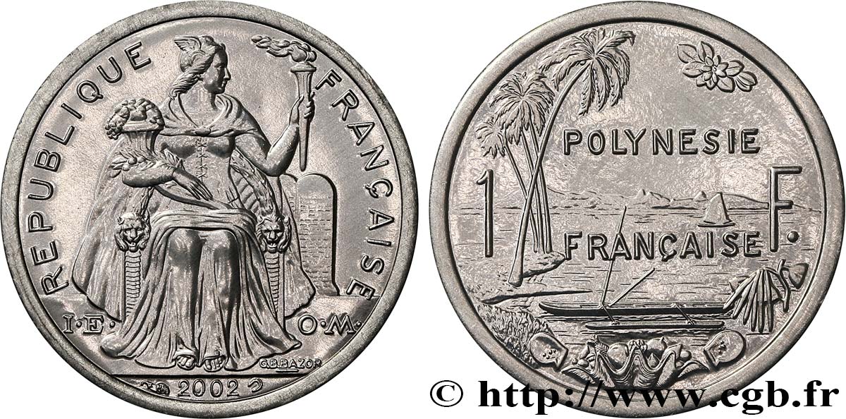 POLYNÉSIE FRANÇAISE 1 Franc I.E.O.M. 2002 Paris FDC 
