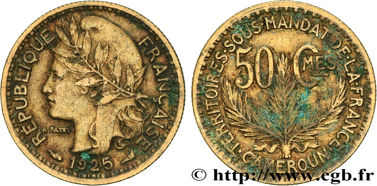 TOGO - MANDATO FRANCESE 50 Centimes 1925 Paris q.BB 
