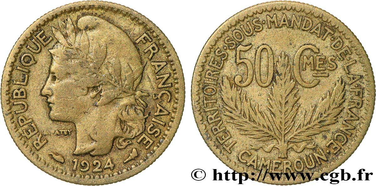 CAMEROON - TERRITORIES UNDER FRENCH MANDATE 50 Centimes 1924 Paris VF 