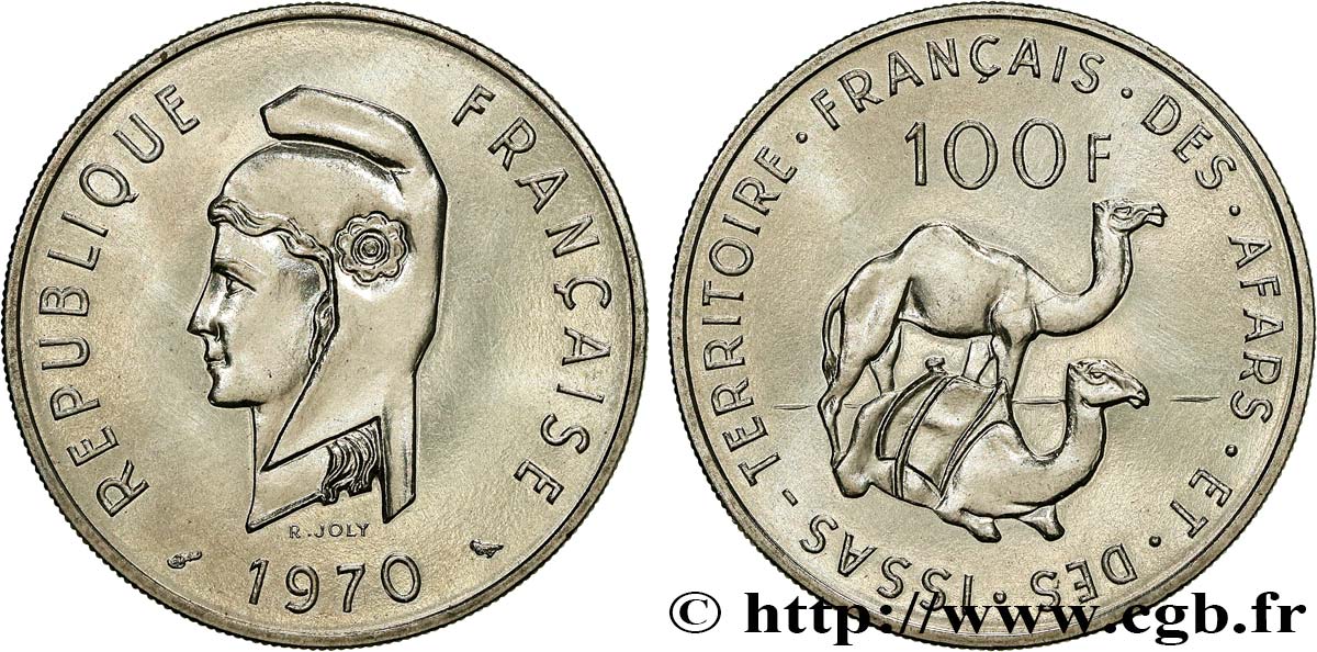 DJIBOUTI - French Territory of the Afars and the Issas  100 Francs 1970 Paris MS 