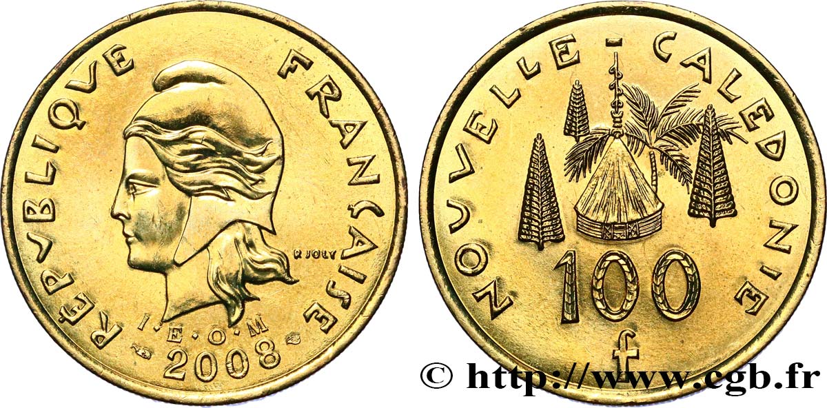 NUOVA CALEDONIA 100 Francs I.E.O.M. 2008 Paris MS 
