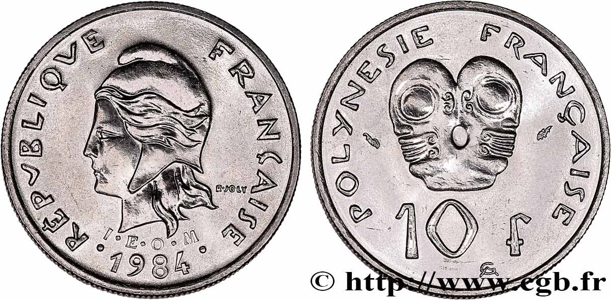 POLINESIA FRANCESA 10 Francs I.E.O.M. 1984 Paris SC 