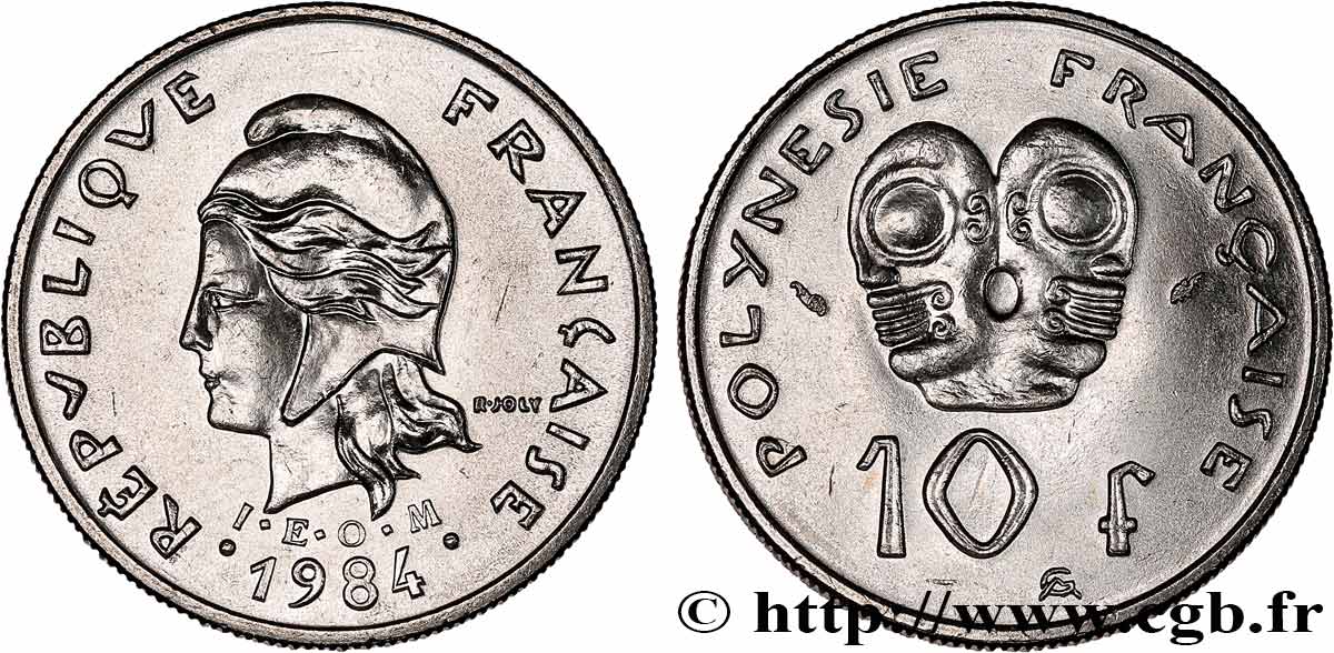 POLINESIA FRANCESA 10 Francs I.E.O.M. 1984 Paris SC 