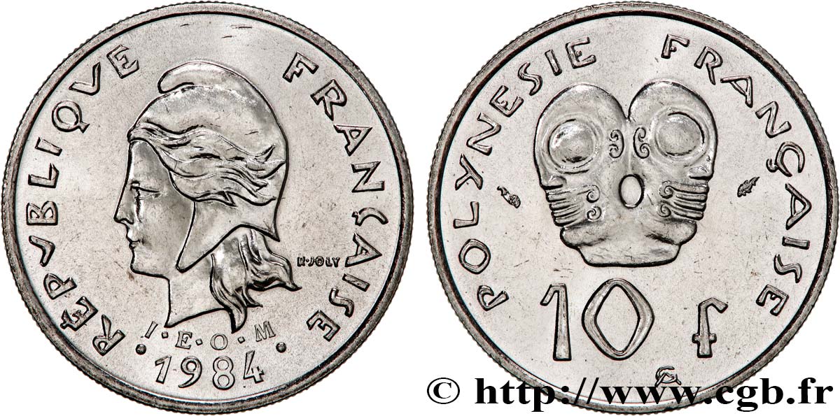 POLYNÉSIE FRANÇAISE 10 Francs I.E.O.M. 1984 Paris SPL 