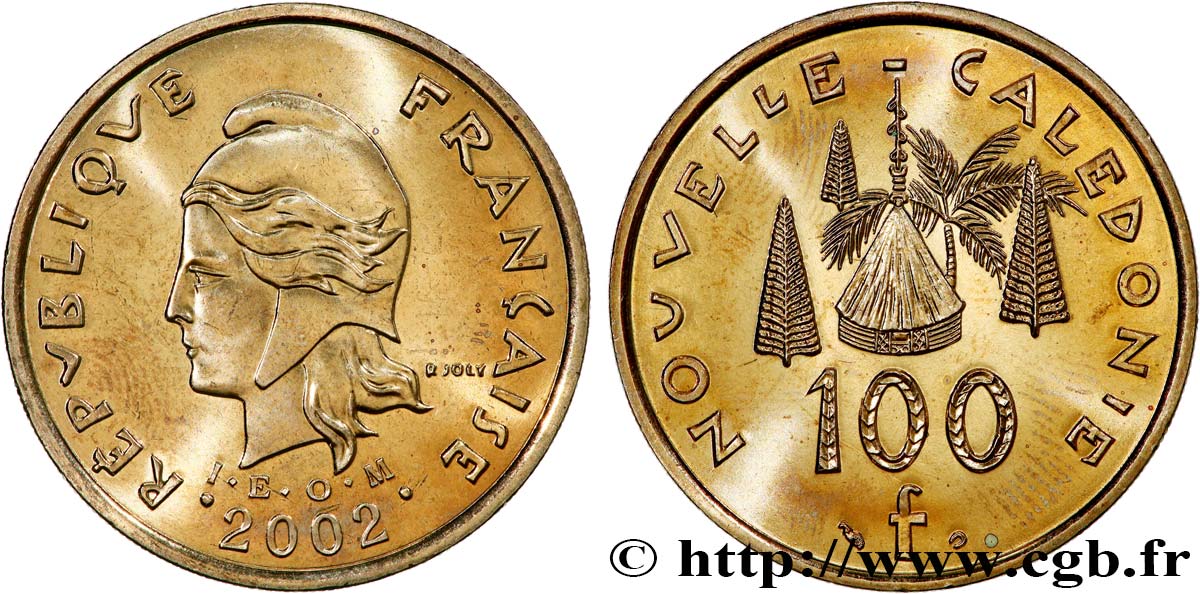 NOUVELLE CALÉDONIE 100 Francs I.E.O.M. 2002 Paris FDC 