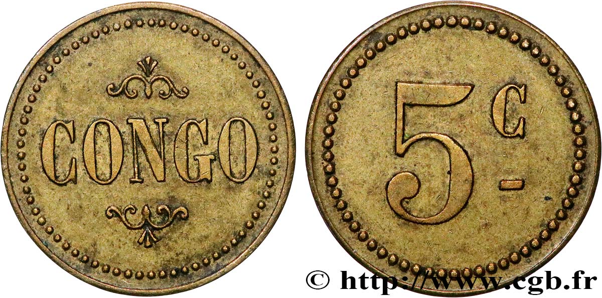 CONGO FRANçAIS 5 Centimes n.d.  TTB 