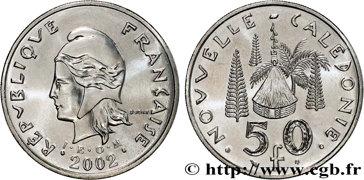NUOVA CALEDONIA 50 Francs I.E.O.M. 2002 Paris FDC 