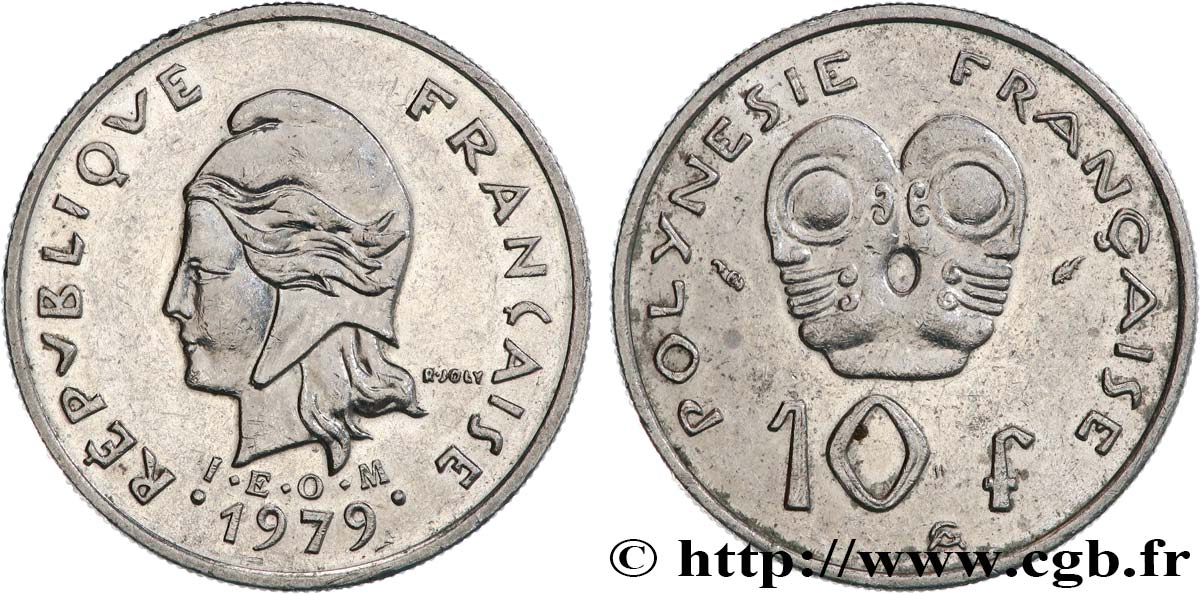 POLINESIA FRANCESE 10 Francs I.E.O.M. 1979 Paris SPL 