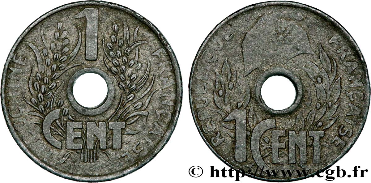 FRANZÖSISCHE-INDOCHINA 1 Centième 1941 Hanoï SS 