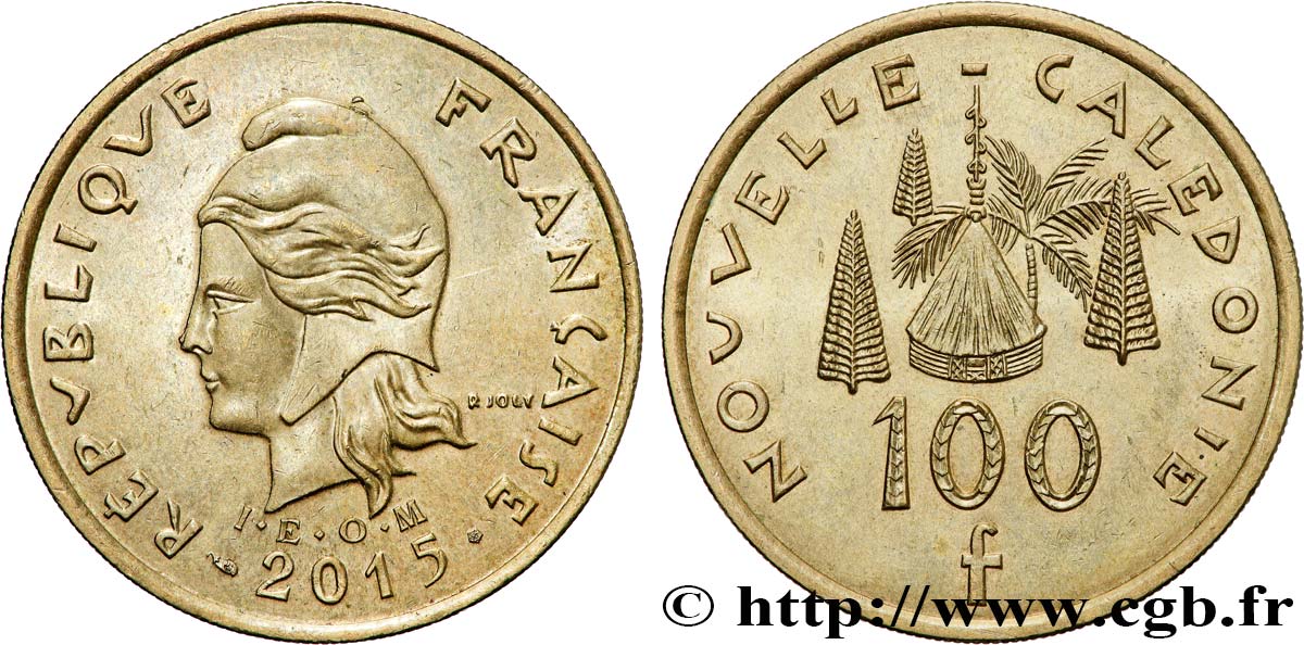 NEW CALEDONIA 100 Francs I.E.O.M. 2015 Paris AU 